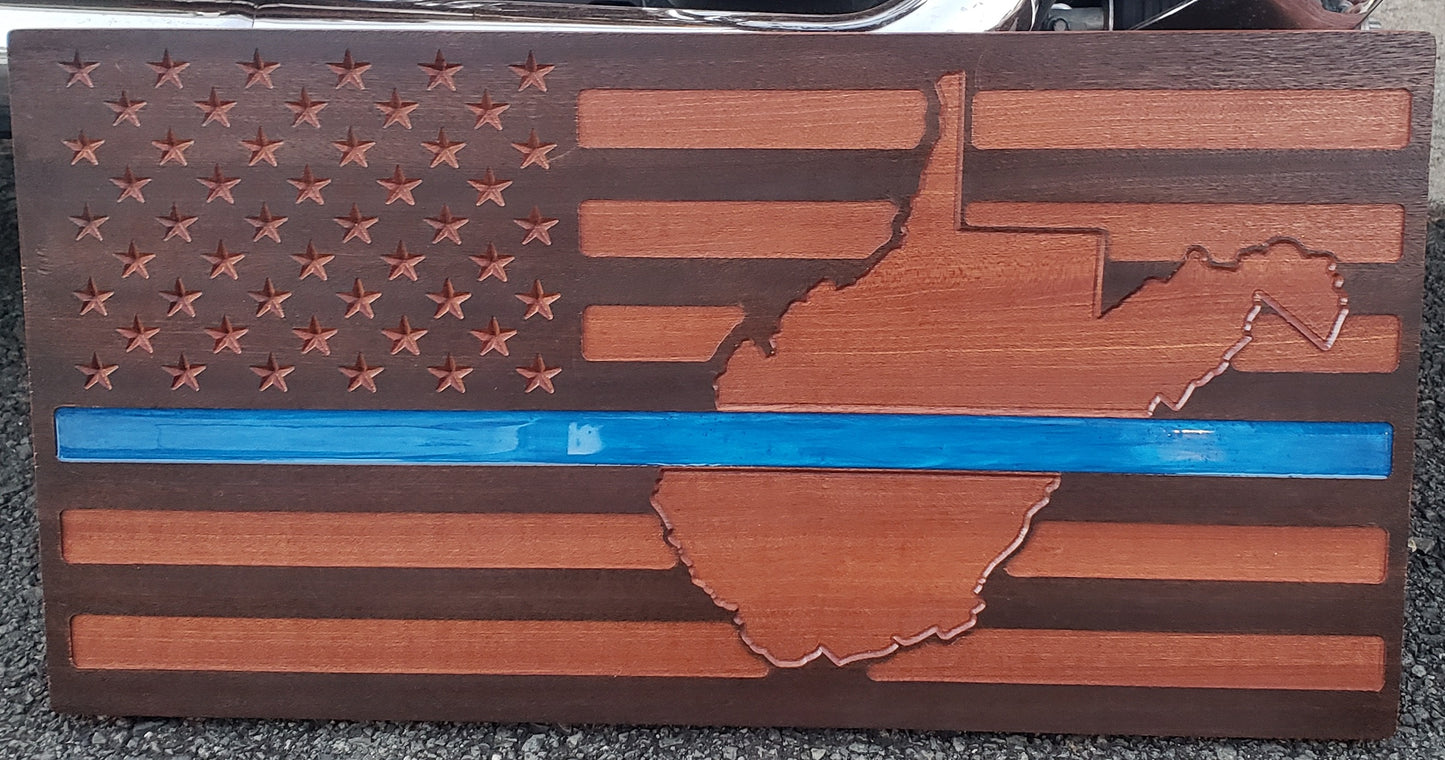 20" Wide Custom Wooden Flag