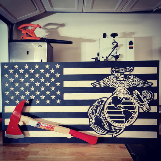 20" Wide Custom Wooden Flag