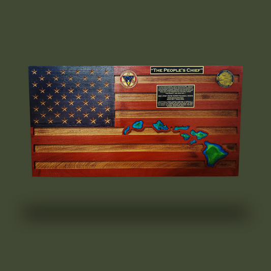 20" Wide Custom Wooden Flag